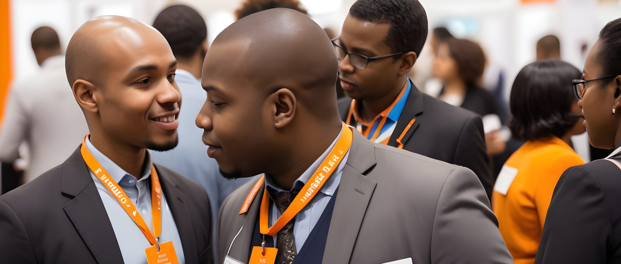 Échanges entre participants du salon
